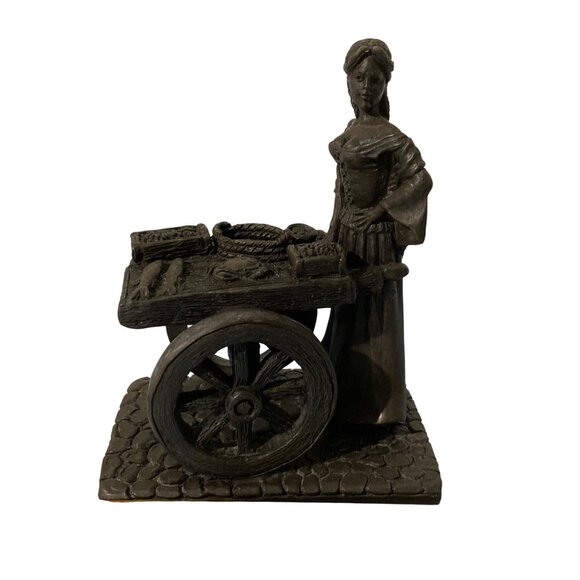 Genesis Molly Malone Fish Cart Bronzed Resin Sculpture by Jeanne Rynhart - Picture 12 of 12